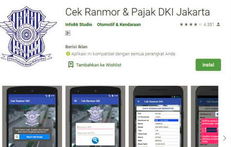 Aplikasi Cek Pajak Kendaraan Cek Ranmor Jakarta