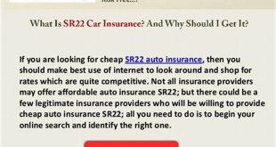 Cheapest Sr22 Auto Insurance Quotes Image